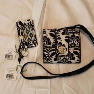 Vera Bradley mini crossbody & zip ID case -Fanfare